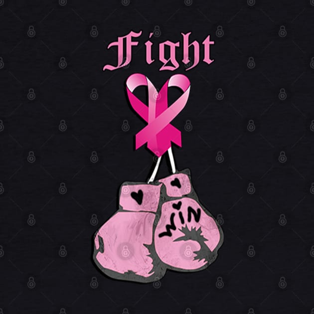 Breast Cancer Awareness Gifts: Inspirational quotes, Fight Pink Ribbon and Distressed Boxing Gloves Breast Cancer Awareness by tamdevo1